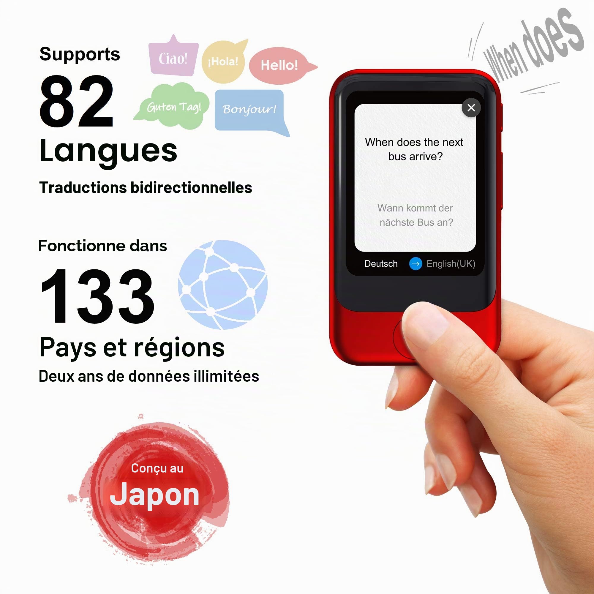 pocketalk-s-traducteur-vocal-et-photo-82-langues-rouge image 4