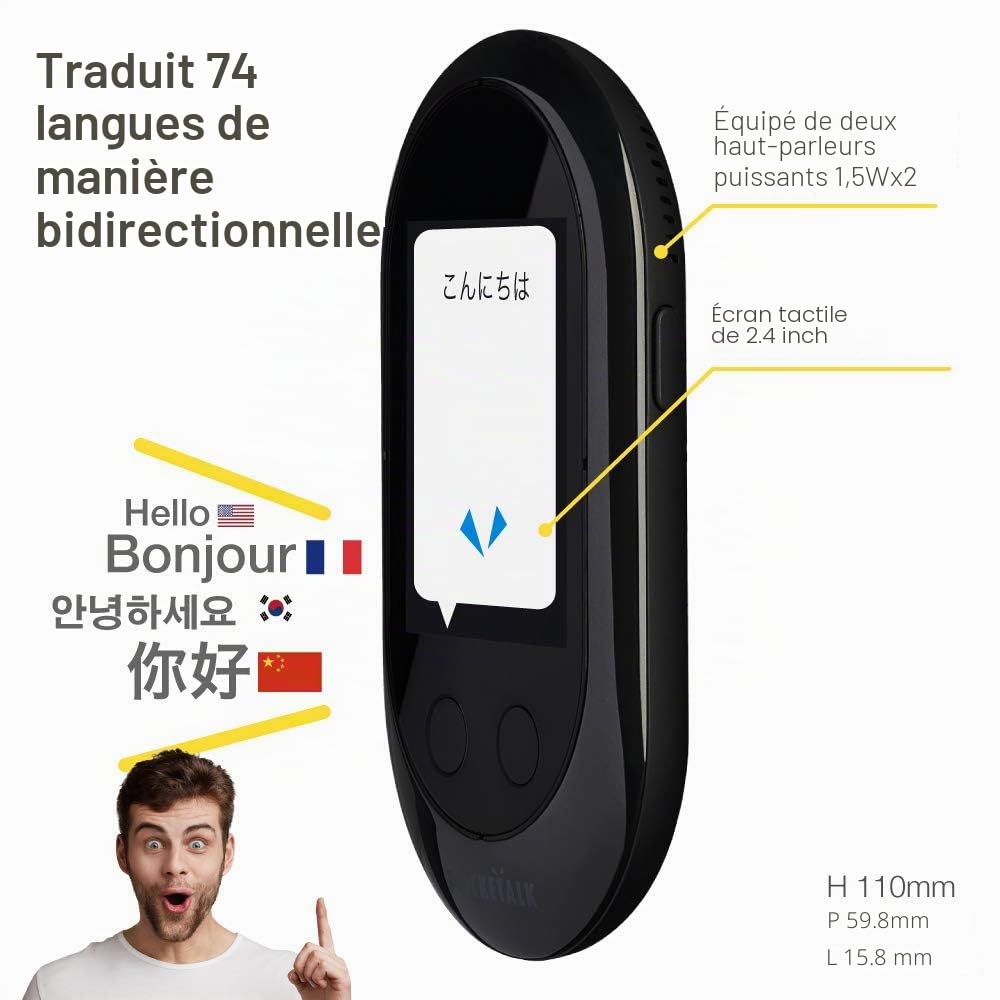 pocketalk-w-classic-w1pgk-eu-traducteur-vocal-noir-74-langues-wifi-4g-e-sim image 2