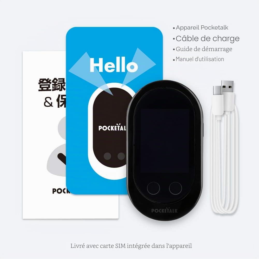 pocketalk-w-classic-w1pgk-eu-traducteur-vocal-noir-74-langues-wifi-4g-e-sim image 4