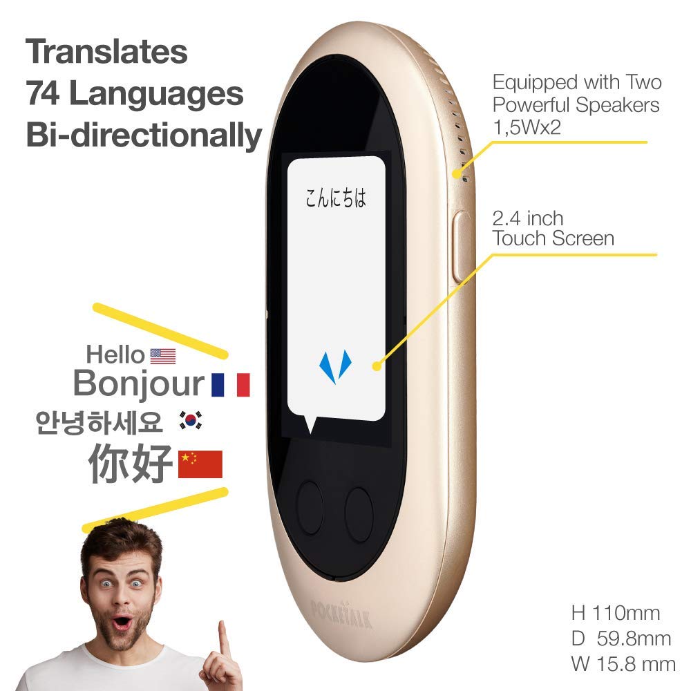 pocketalk-w-classic-traducteur-vocal-or-74-langues-e-sim-donn-es-incluses image 3