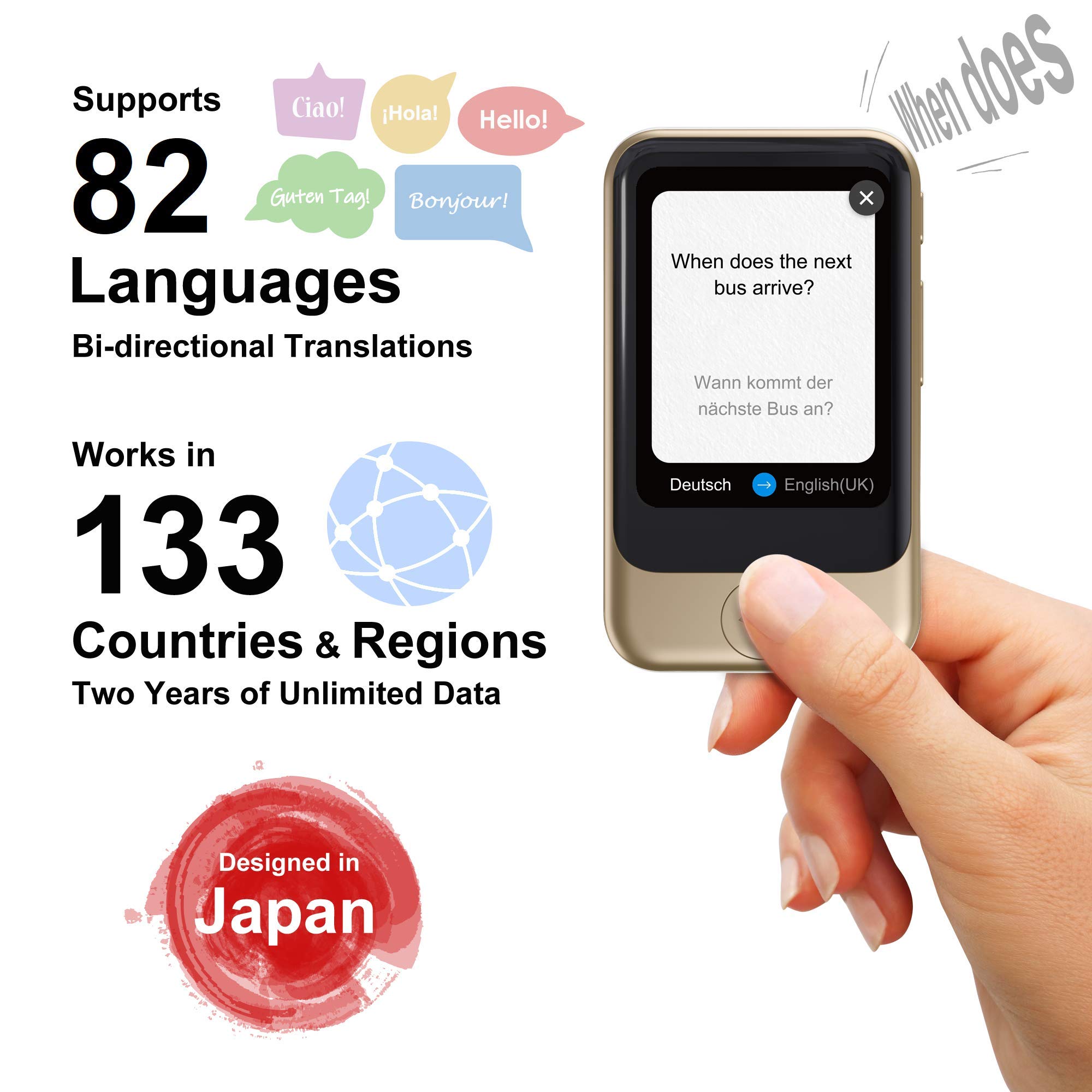 pocketalk-s-traducteur-vocal-et-photo-82-langues-or image 4